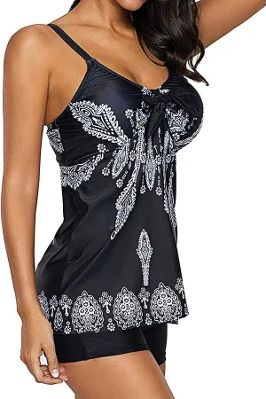 Floral Printed Tankinis Swimwear