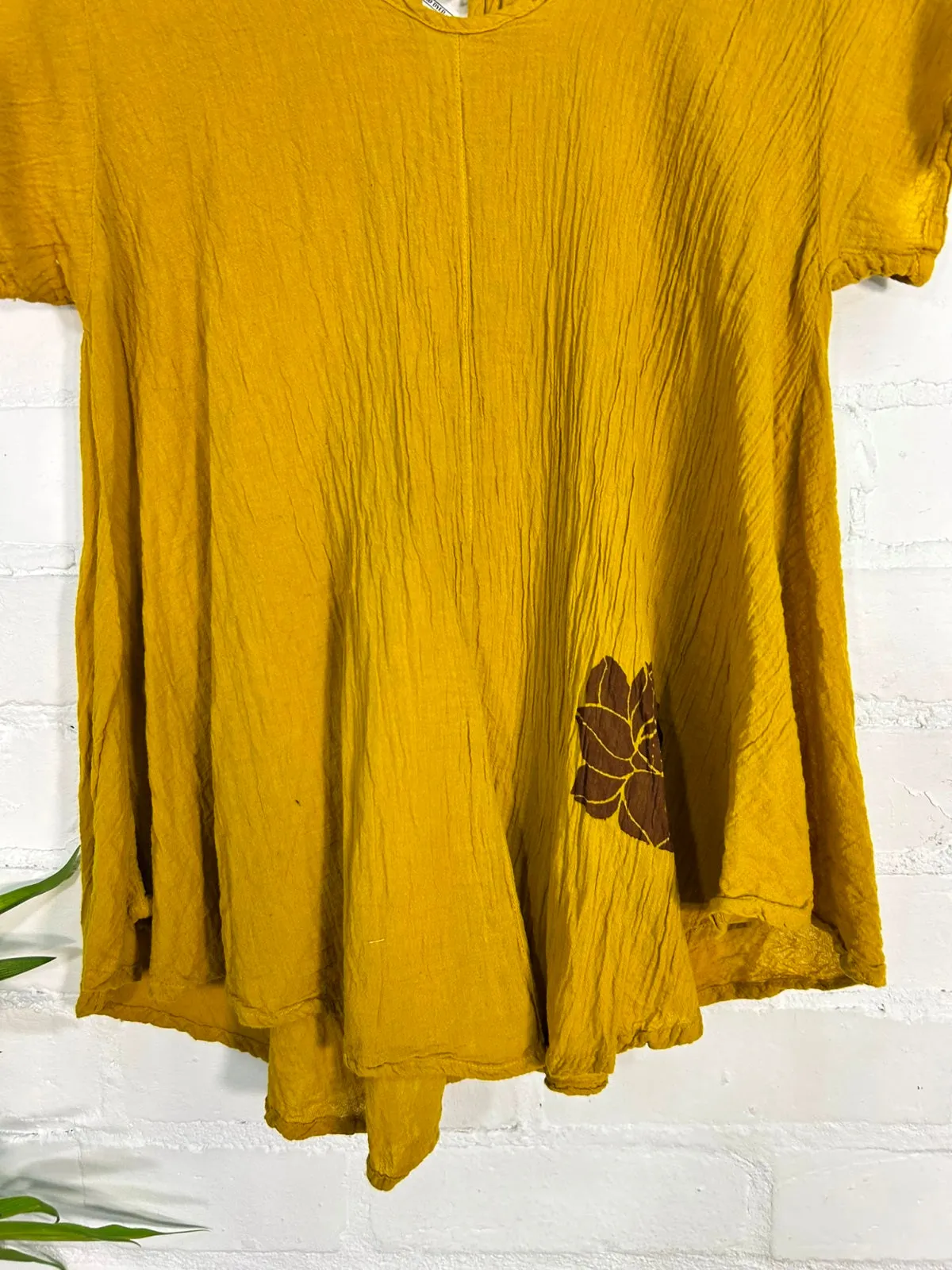 Flower Print Short Sleeve Top