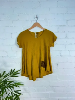Flower Print Short Sleeve Top