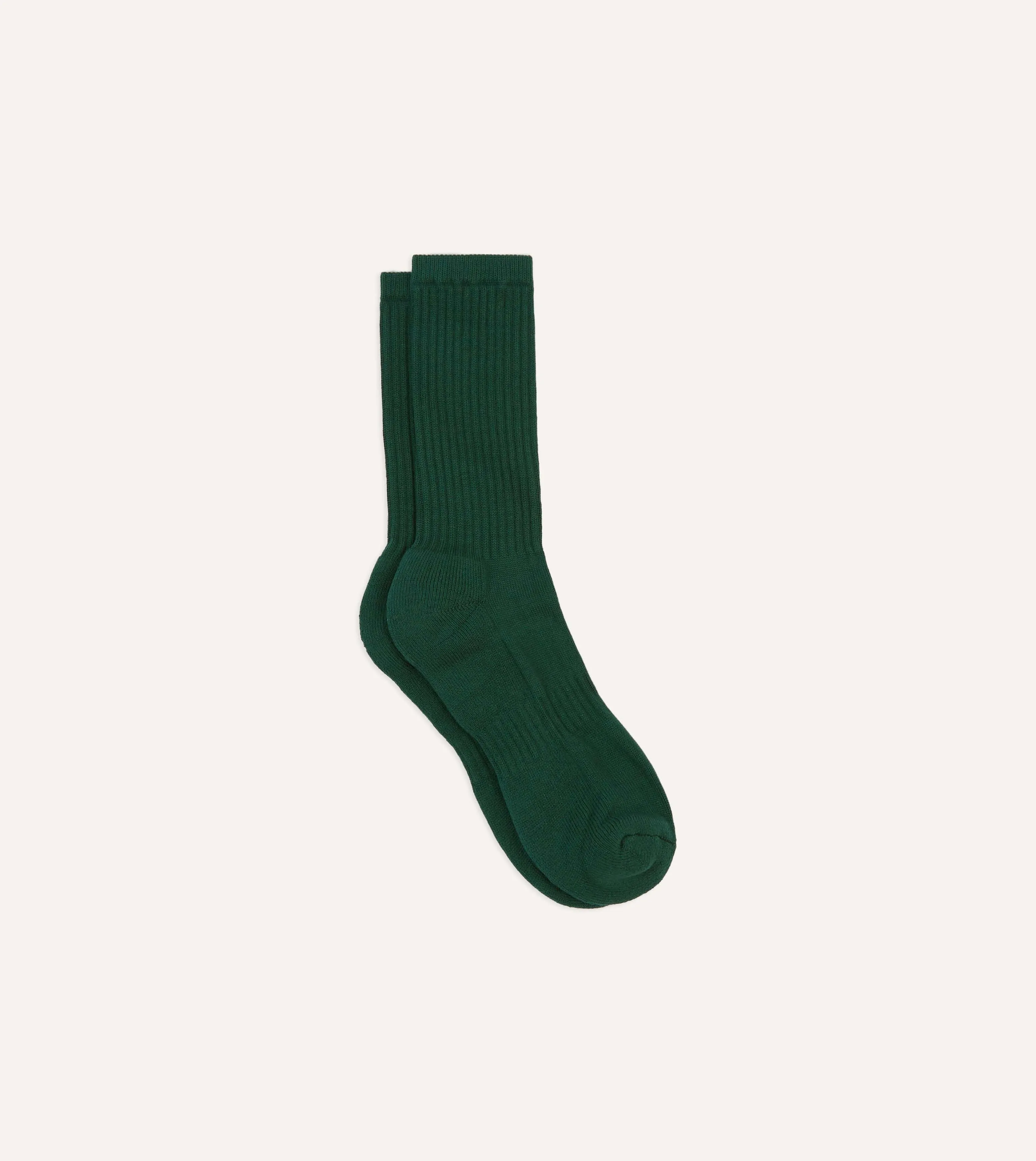 Forest Green Cotton Sports Socks