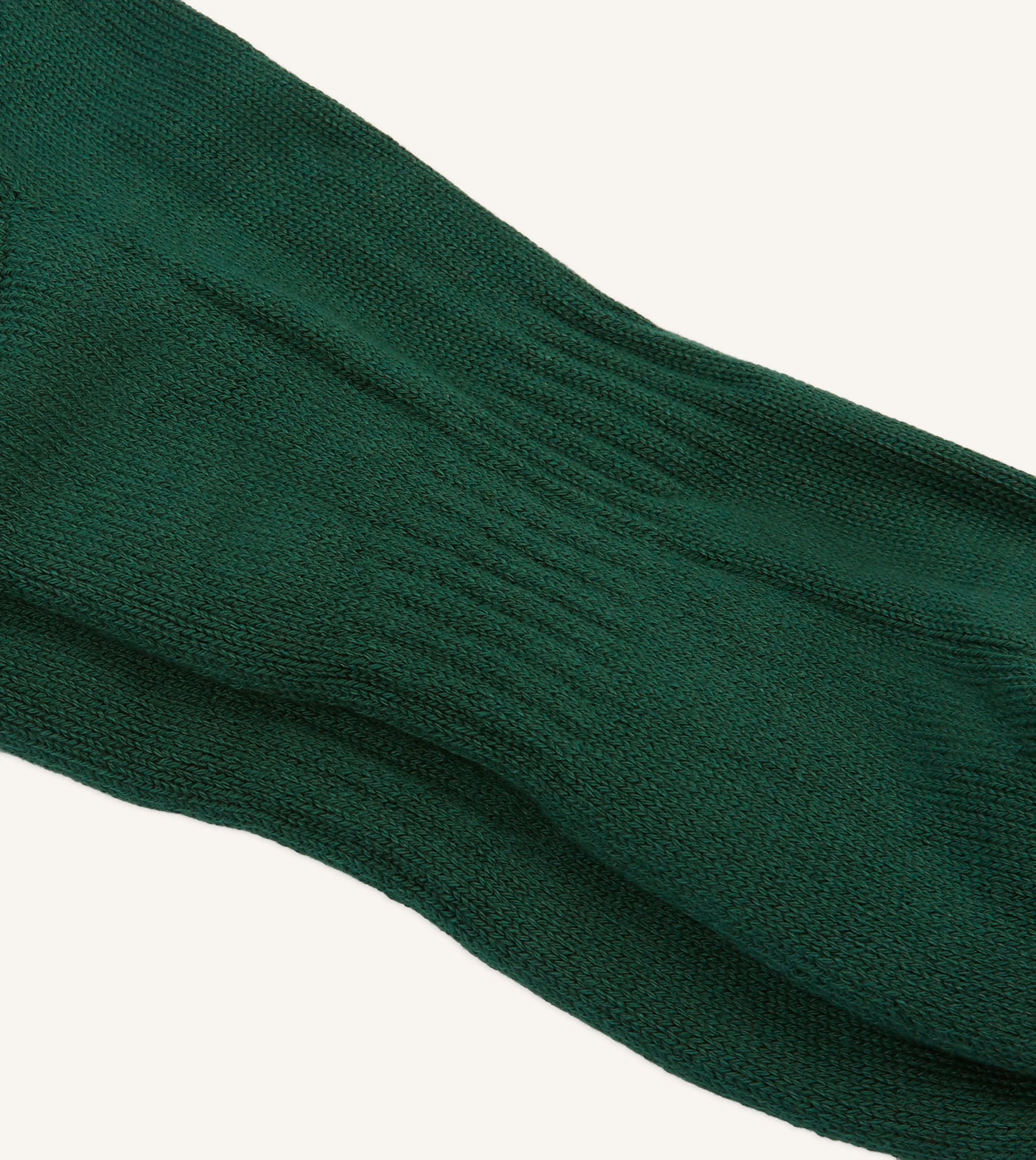 Forest Green Cotton Sports Socks