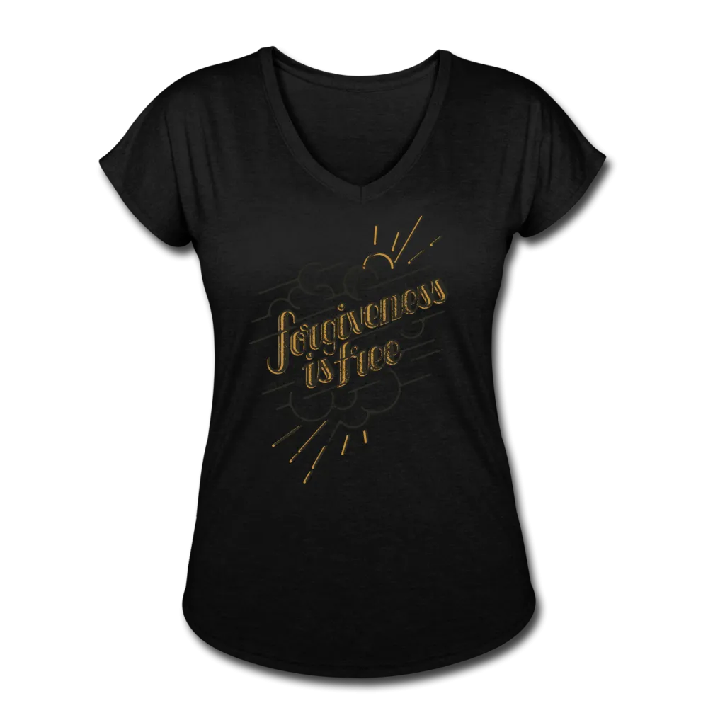 Forgiveness is Free | Women's V-Neck T-Shirt | Agape Flashcards
