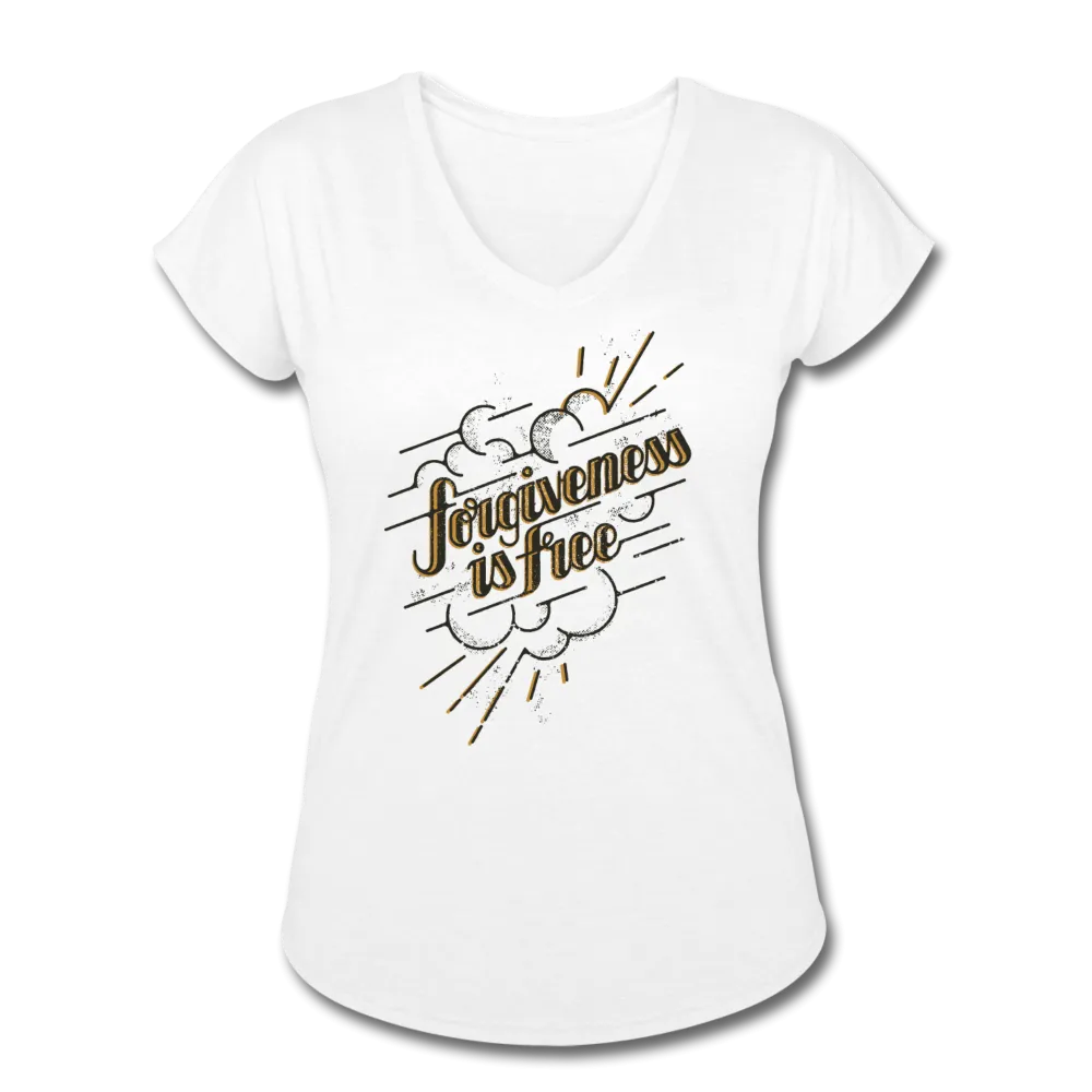 Forgiveness is Free | Women's V-Neck T-Shirt | Agape Flashcards