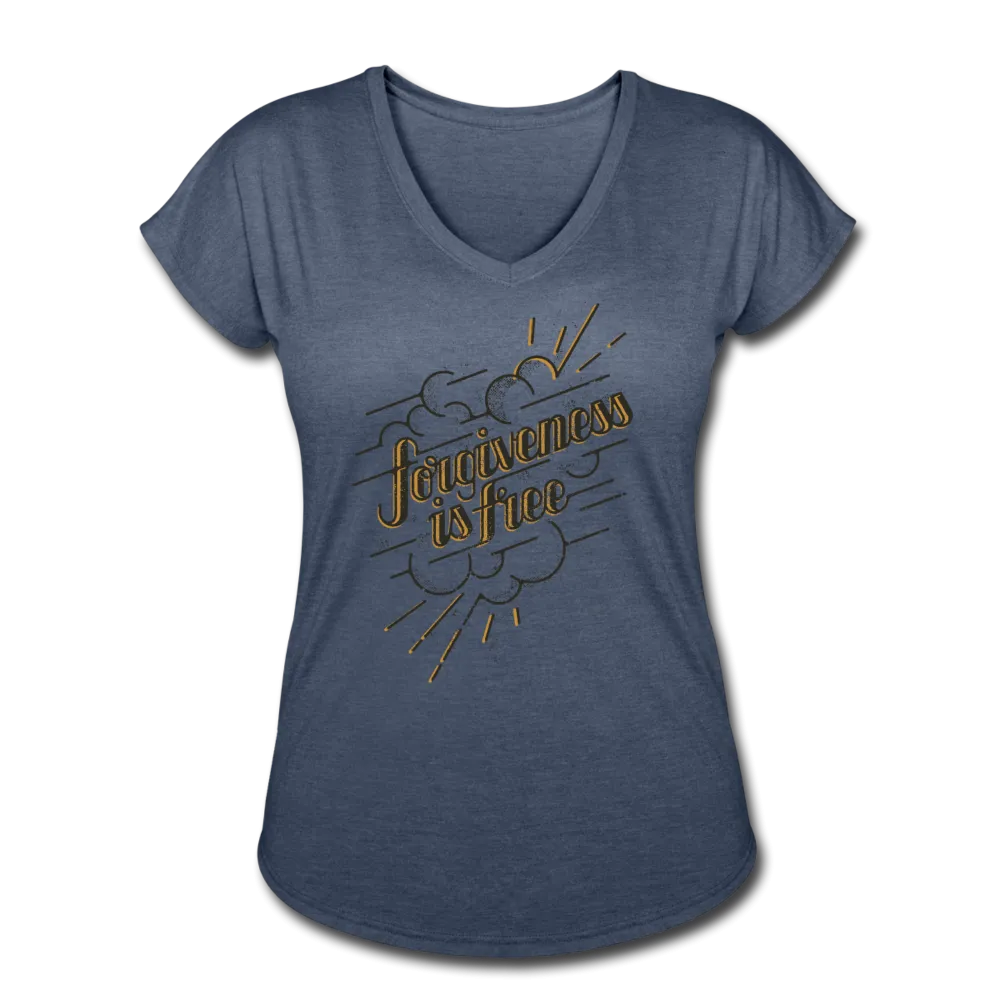 Forgiveness is Free | Women's V-Neck T-Shirt | Agape Flashcards