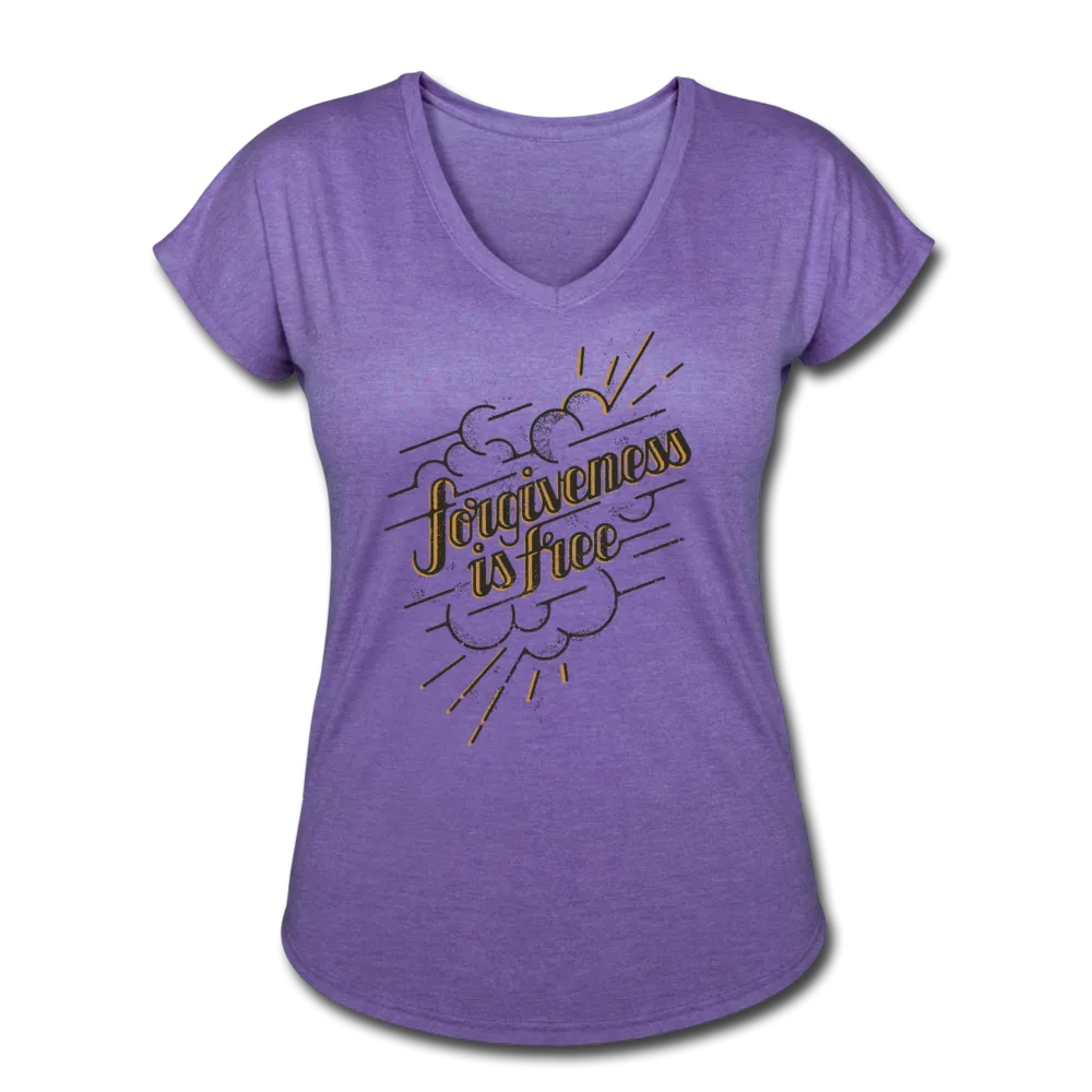 Forgiveness is Free | Women's V-Neck T-Shirt | Agape Flashcards