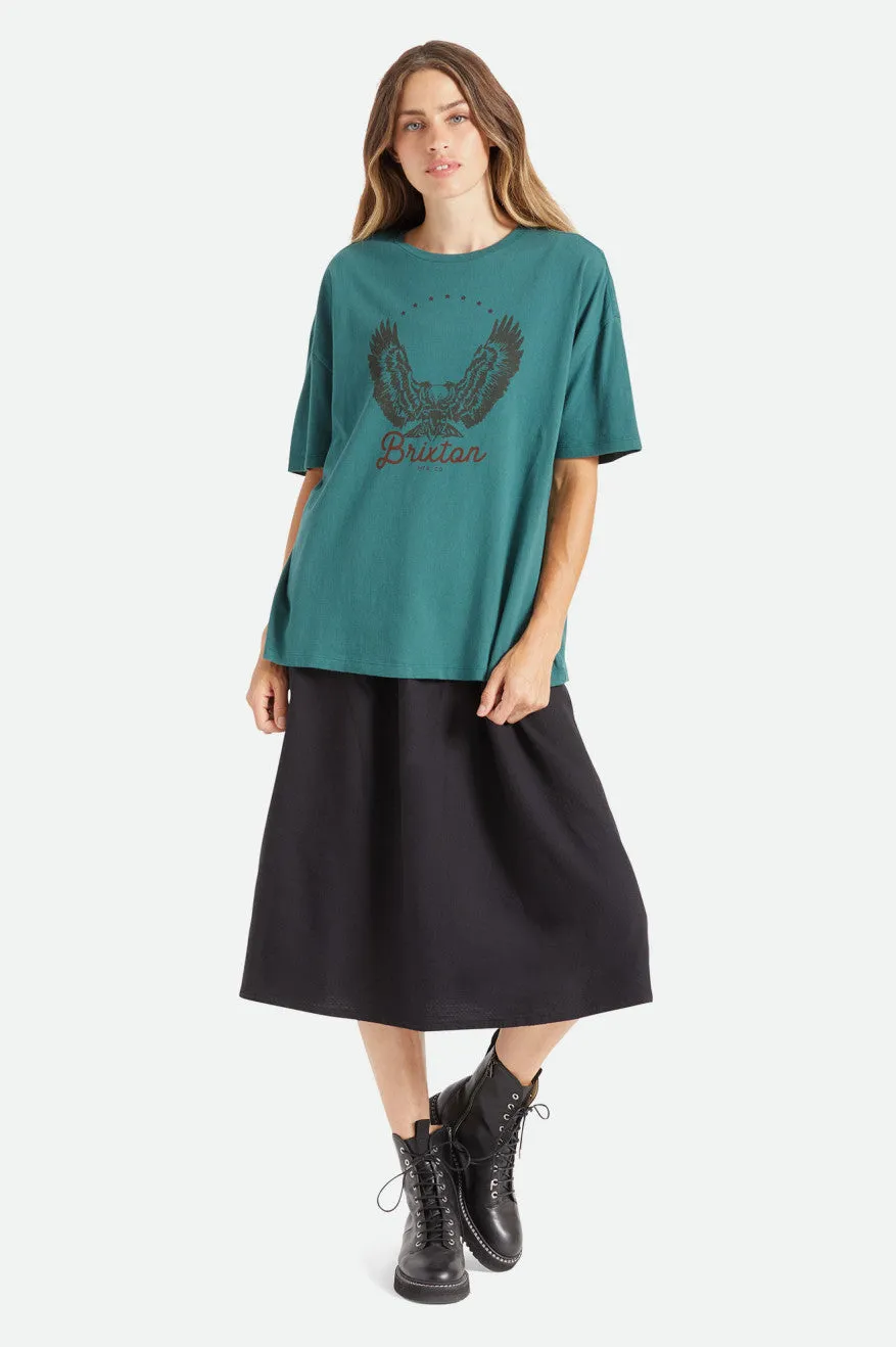 Freebird Oversized Boyfriend Tee - Emerald