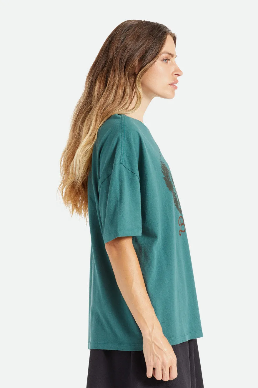 Freebird Oversized Boyfriend Tee - Emerald
