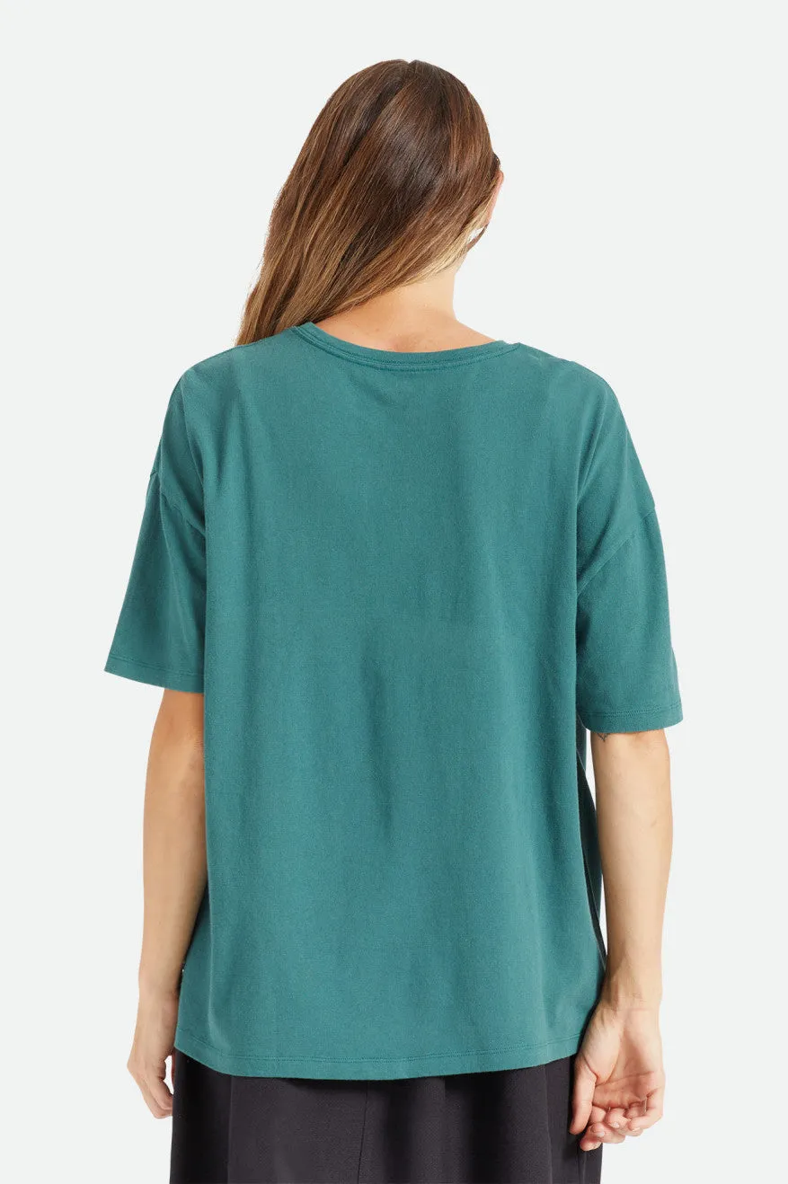 Freebird Oversized Boyfriend Tee - Emerald