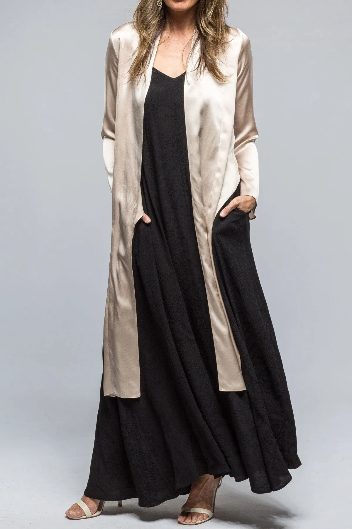 Frontward Wrap Blouse In Bone