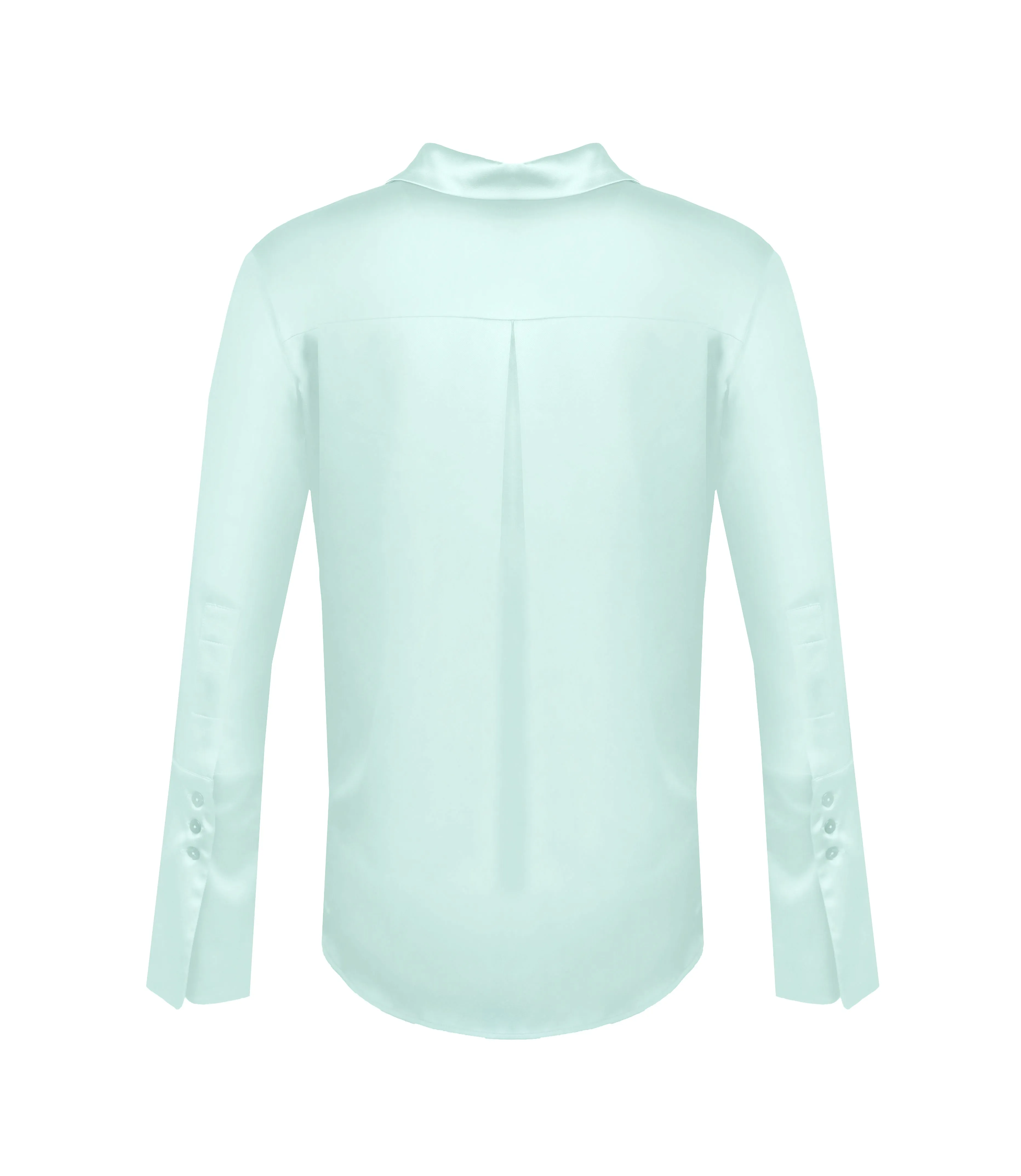 Garcon Shirt -Stretch Silk Charmeuse - Mint