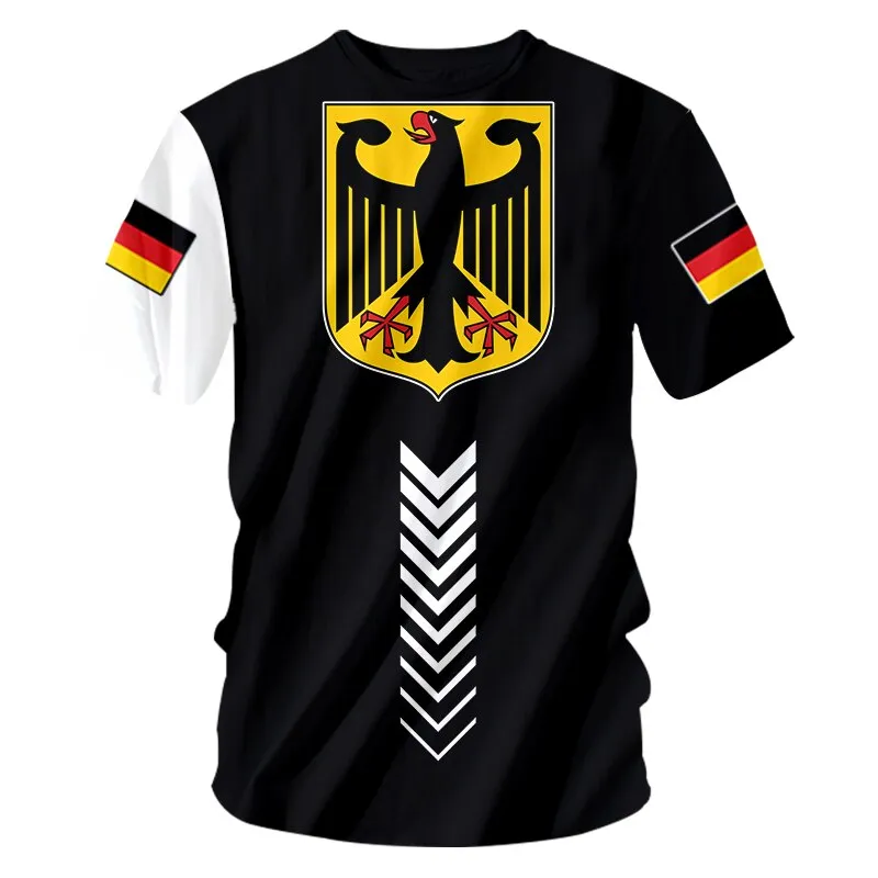 Germany Flag T-shirts Men Kids Soccer Clothes High Quality