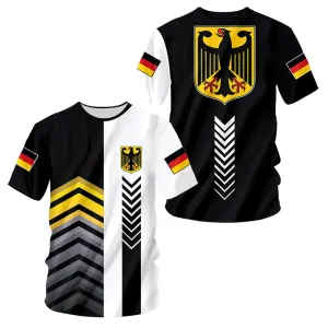 Germany Flag T-shirts Men Kids Soccer Clothes High Quality