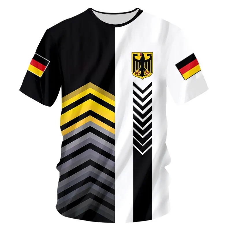 Germany Flag T-shirts Men Kids Soccer Clothes High Quality