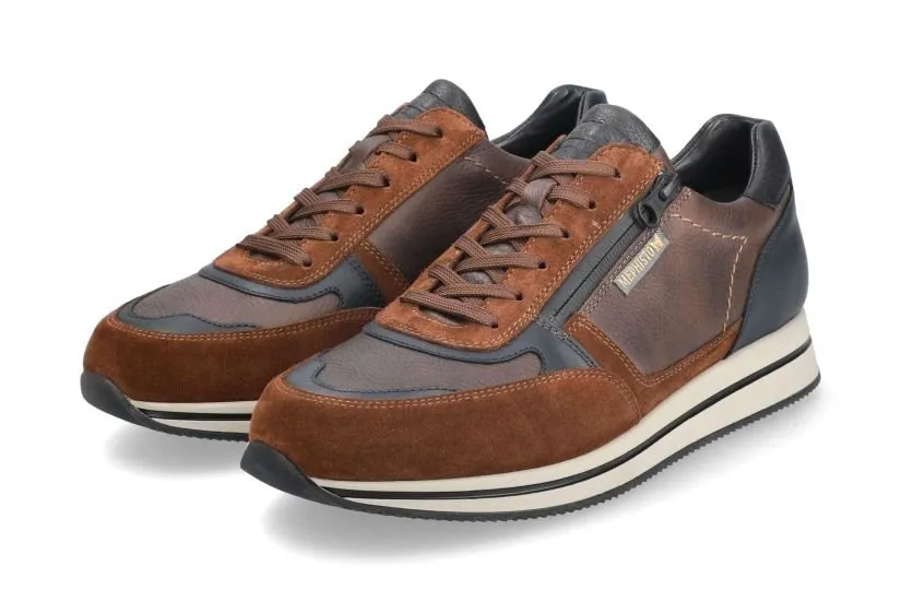 'Gilford' men's lace-zip sneaker - Brown