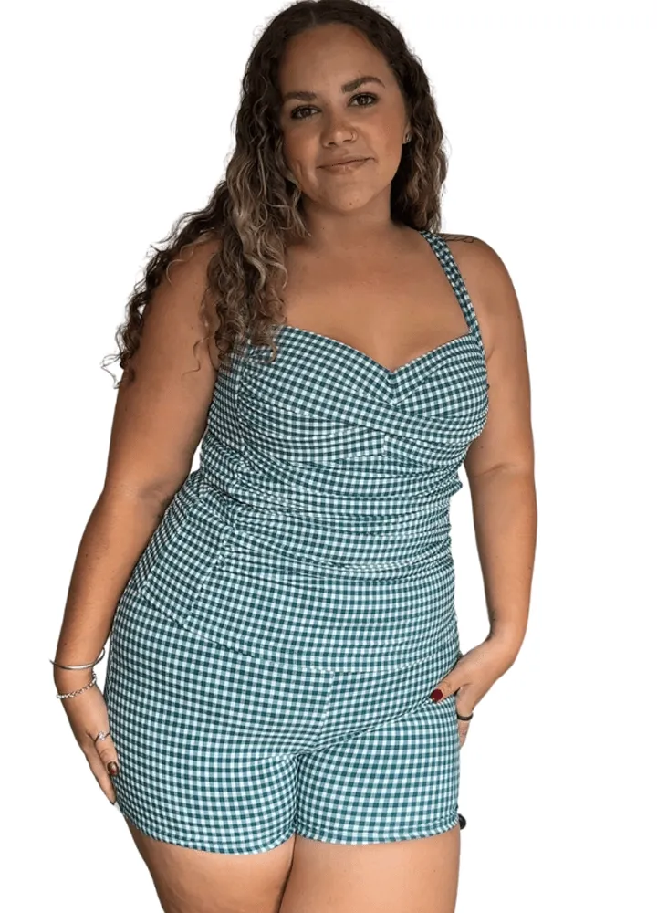 Gingham Tankini - Emerald