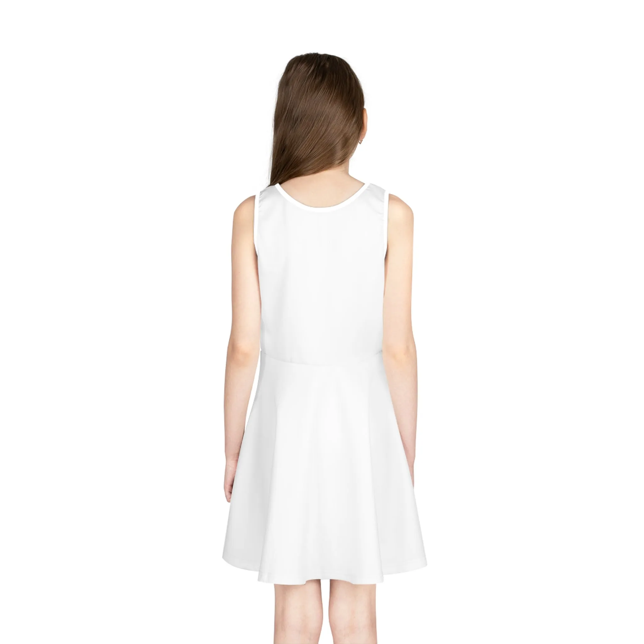 Girls' Sleeveless Sundress – 'Happiness Looks Good on Me'