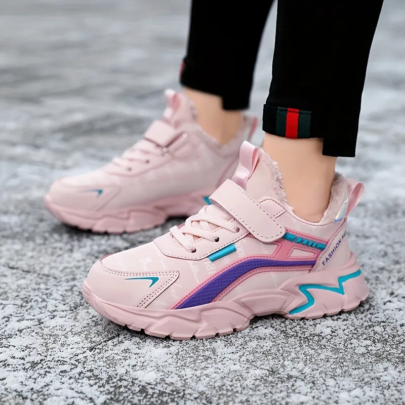 Girl's Trendy Sneakers For Kids Outdoor Activities, FS