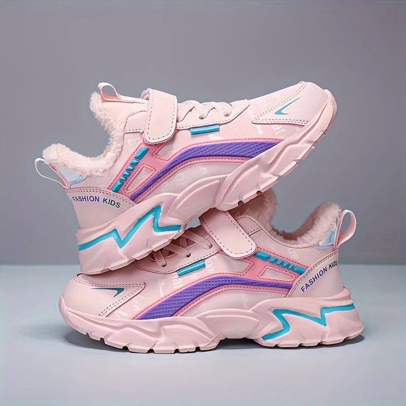 Girl's Trendy Sneakers For Kids Outdoor Activities, FS