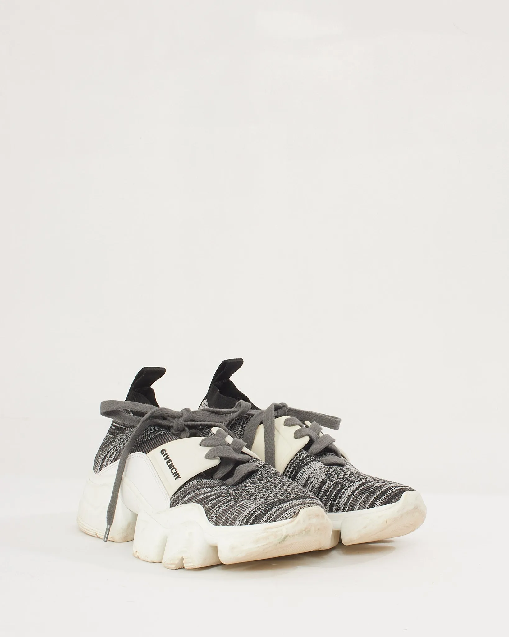 Givenchy Grey Jaw Knitted Sneakers - 36