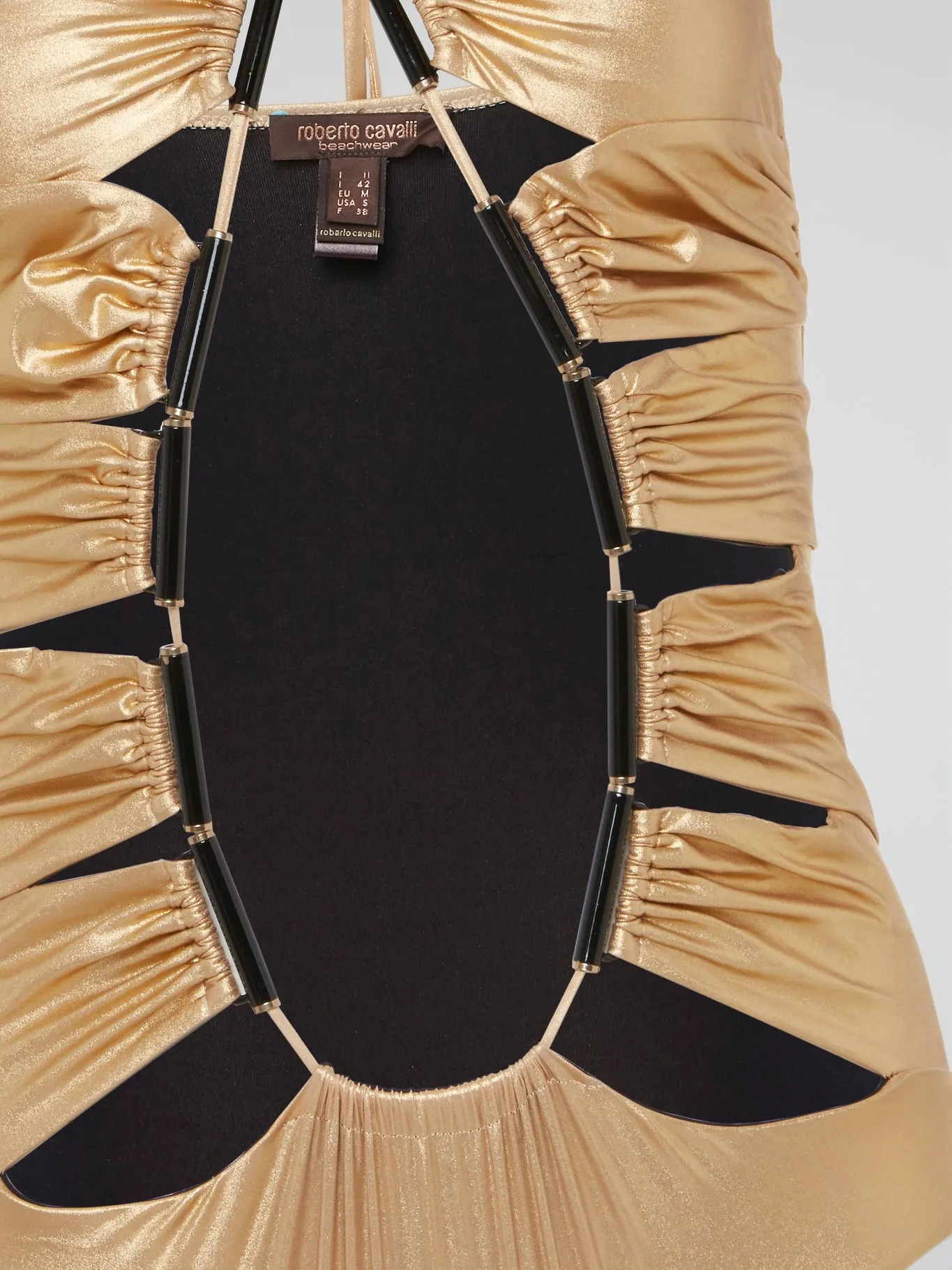 Gold Halter Neck Swimwear