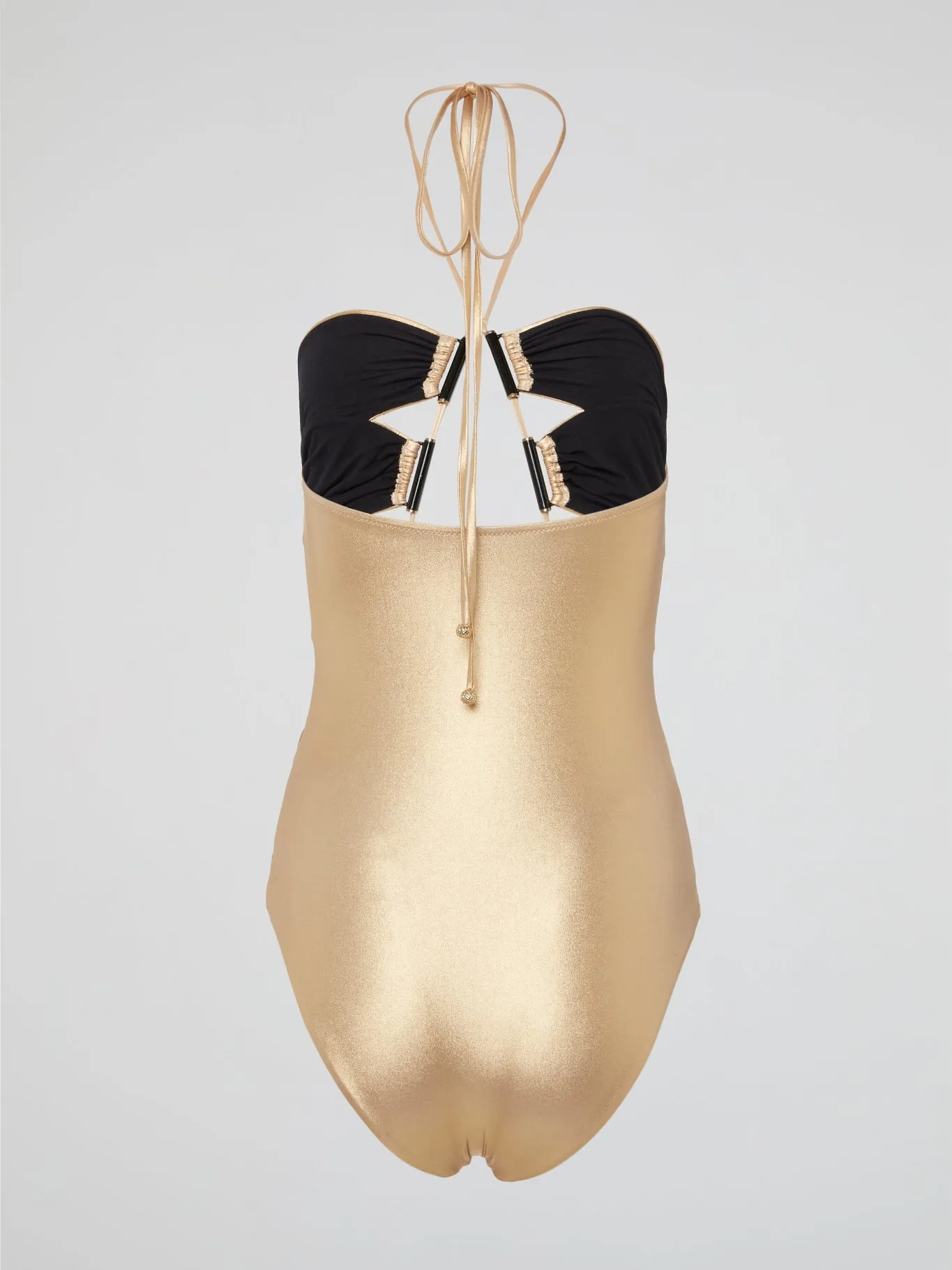 Gold Halter Neck Swimwear