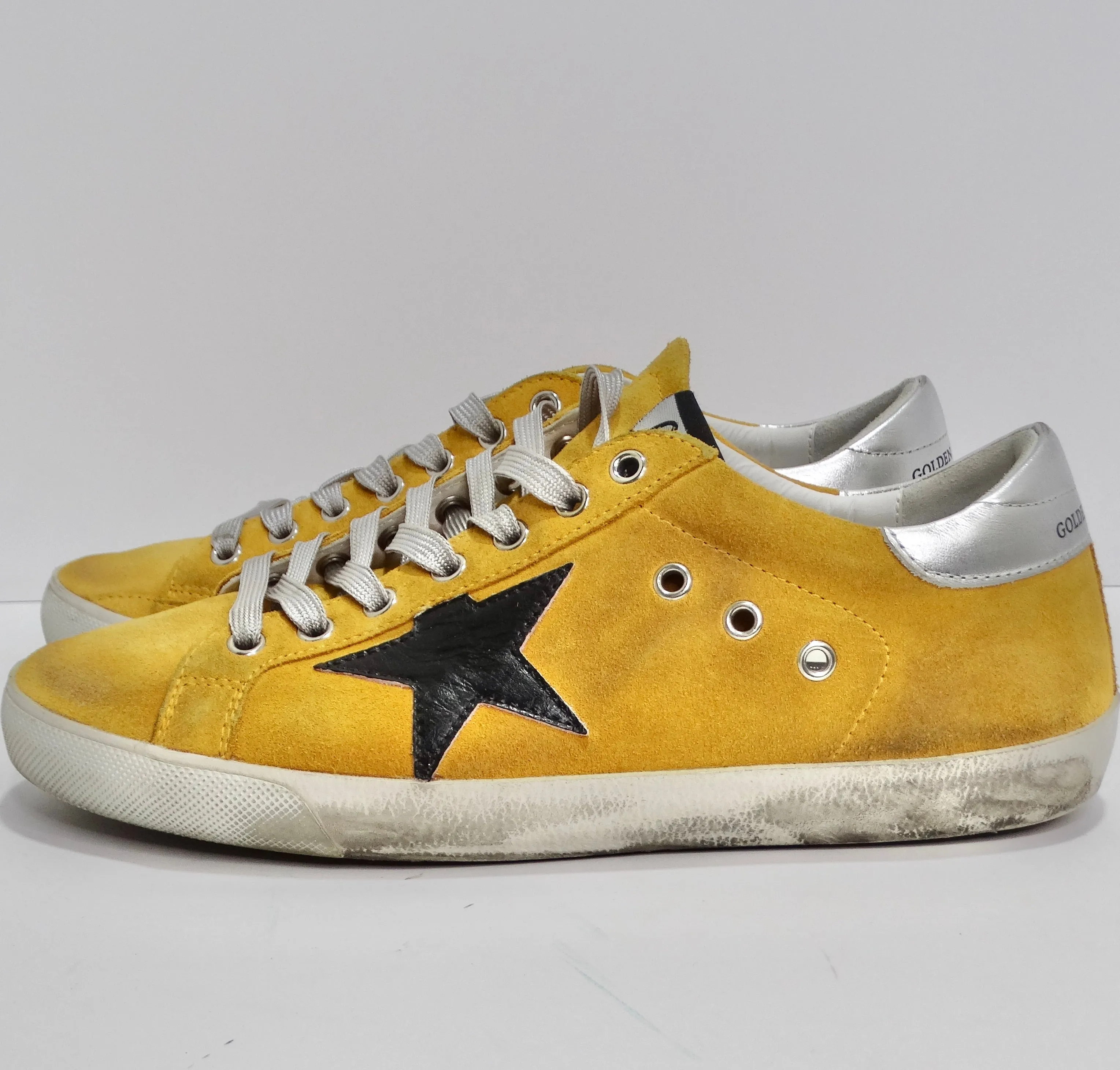 Golden Goose Yellow Leather Superstar Sneakers