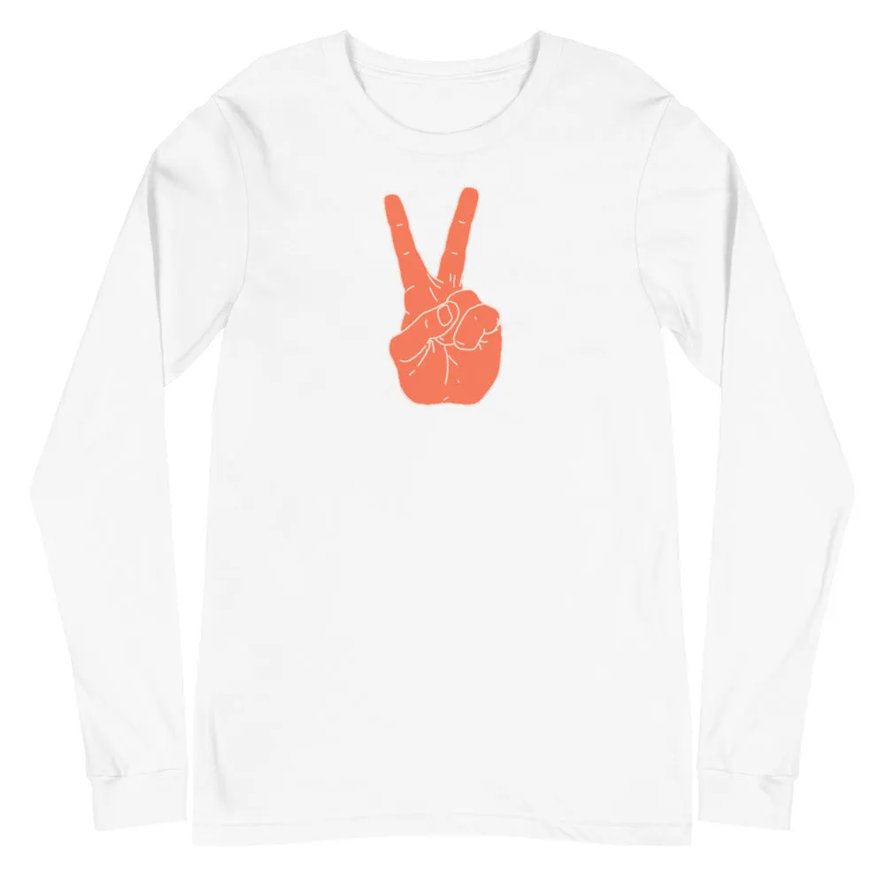 Good Vibes Only Peace Sign Long Sleeve Tee