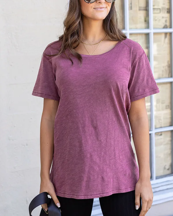Grace & Lace Washed & Worn Tunic Tee