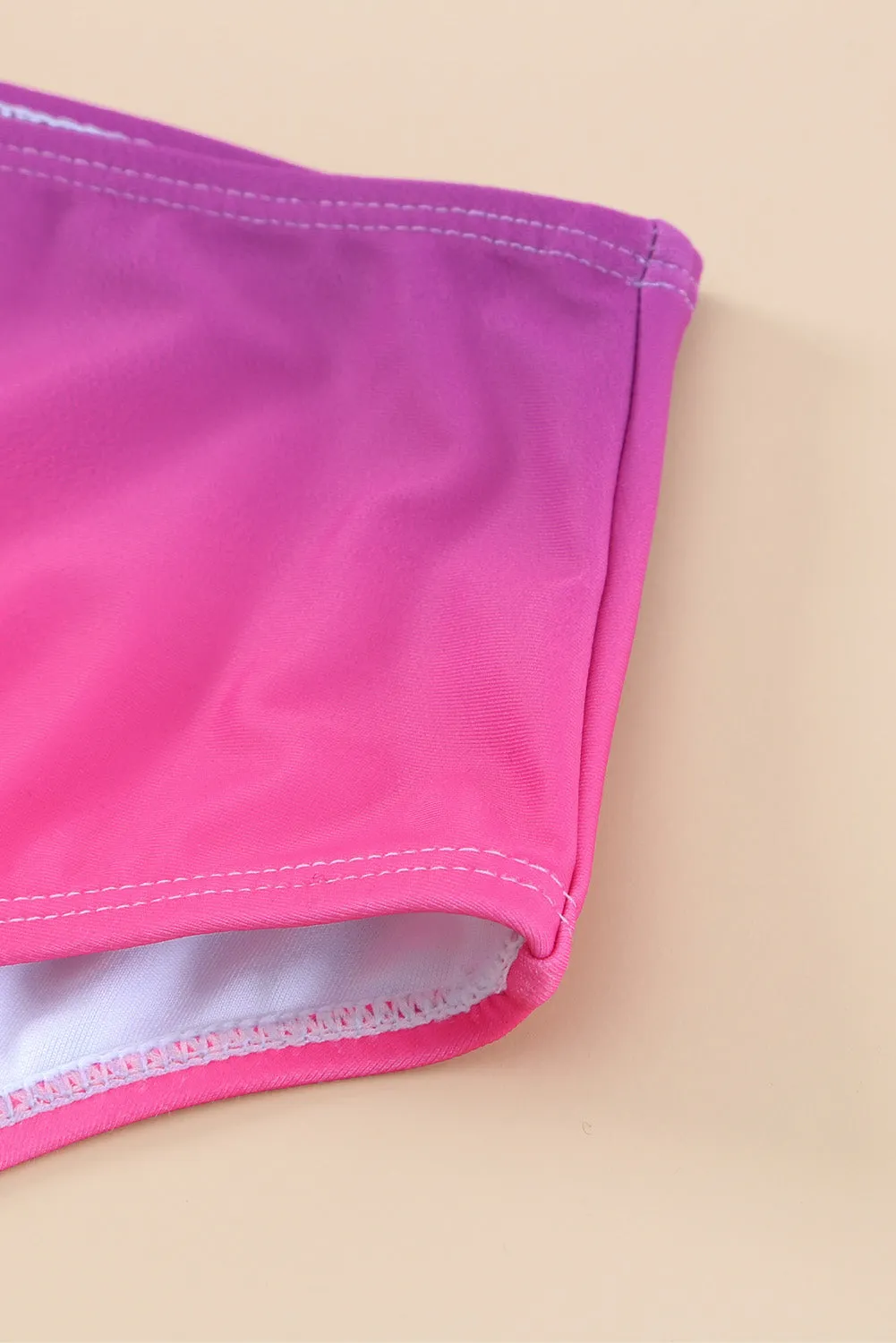 Gradient Knotted Bikini Swimsuit