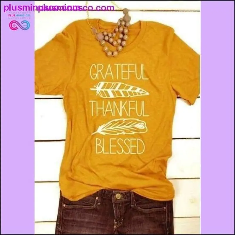 Grateful thankful blessed shirt Thanksgiving gift tops