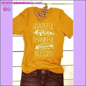 Grateful thankful blessed shirt Thanksgiving gift tops