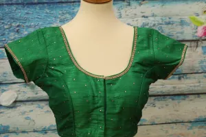 Green saree blouse | kids Lehenga blouse|Saree stitched Blouse | work blouse | Silk saree Blouse  |brocade blouse|handloom Saree blouse