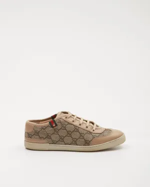 Gucci Beige GG Supreme Web Detail Sneaker - 36