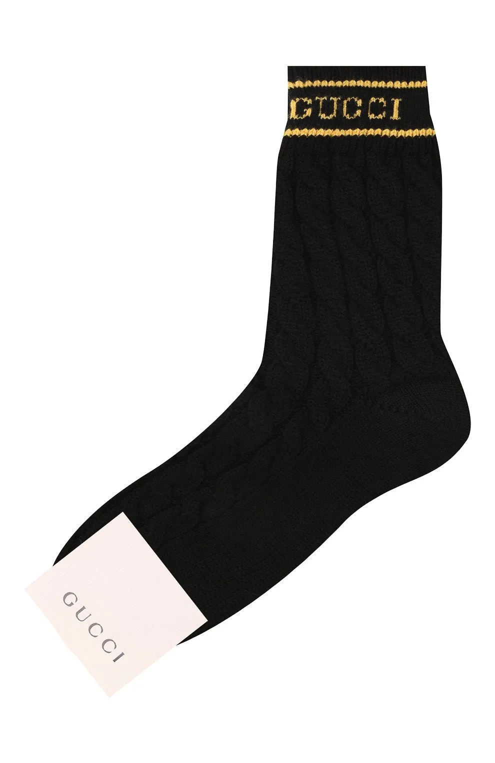 Gucci Black Wool Knit Socks