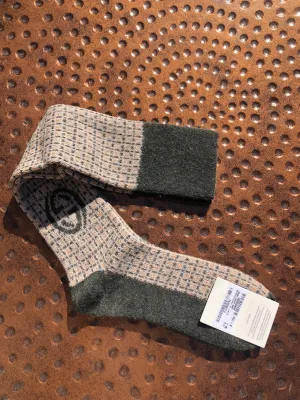 Gucci Soft Combed Wool Knee High Socks in Green