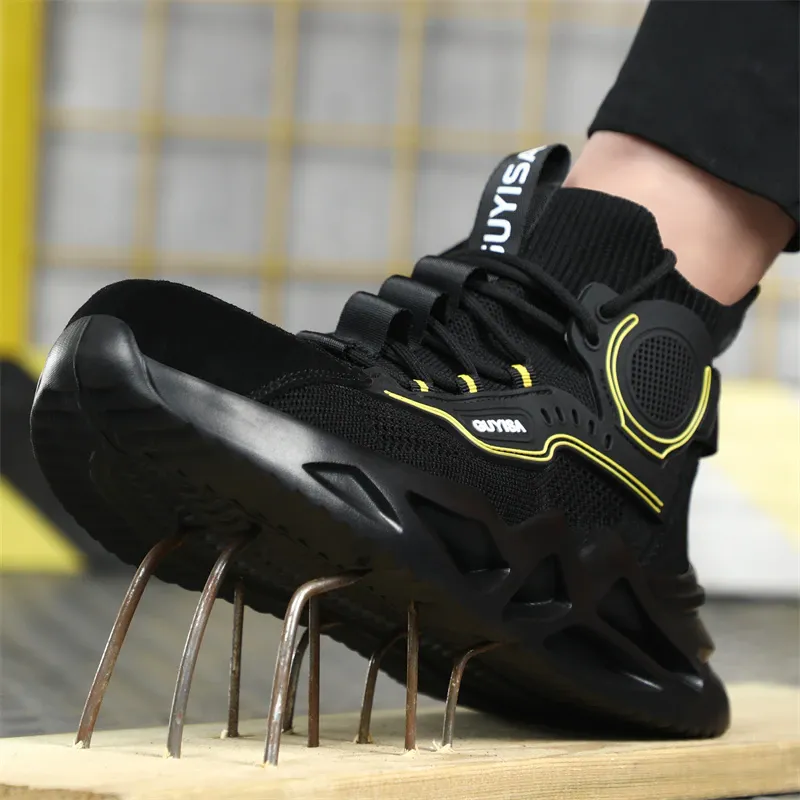 Guyisa | Cork steel cap breathable lightweight work boots