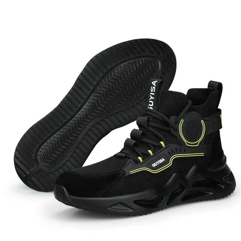 Guyisa | Cork steel cap breathable lightweight work boots