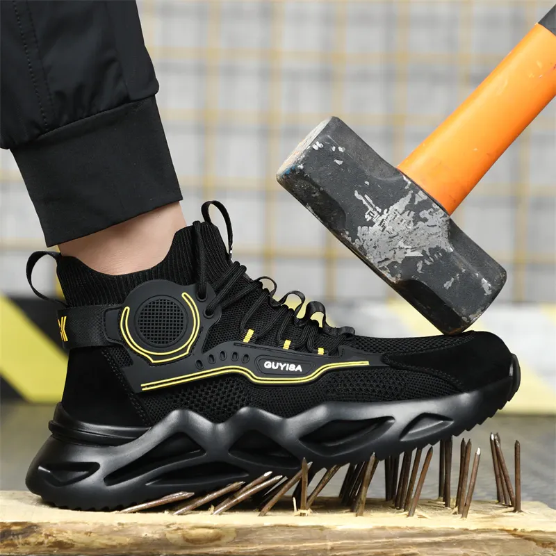 Guyisa | Cork steel cap breathable lightweight work boots