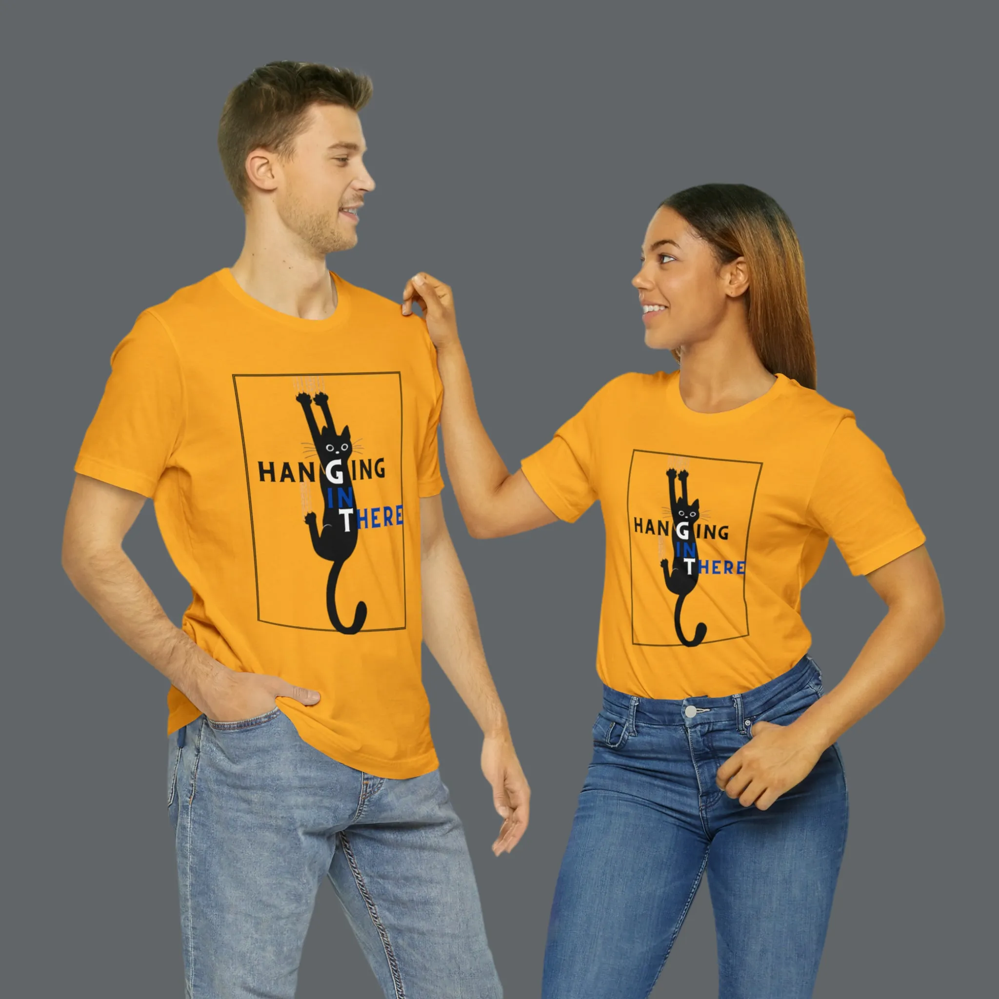 Hanging in there cat Tshirt, Cat Tshirt, Cat Mom, Cat Dad, Hanging Cat Shirt