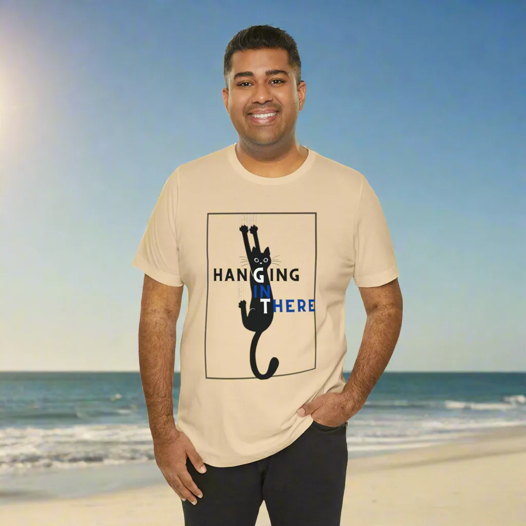 Hanging in there cat Tshirt, Cat Tshirt, Cat Mom, Cat Dad, Hanging Cat Shirt