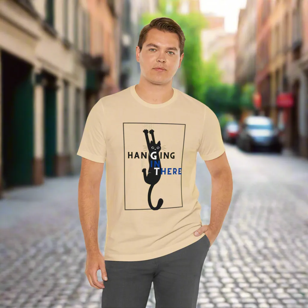 Hanging in there cat Tshirt, Cat Tshirt, Cat Mom, Cat Dad, Hanging Cat Shirt