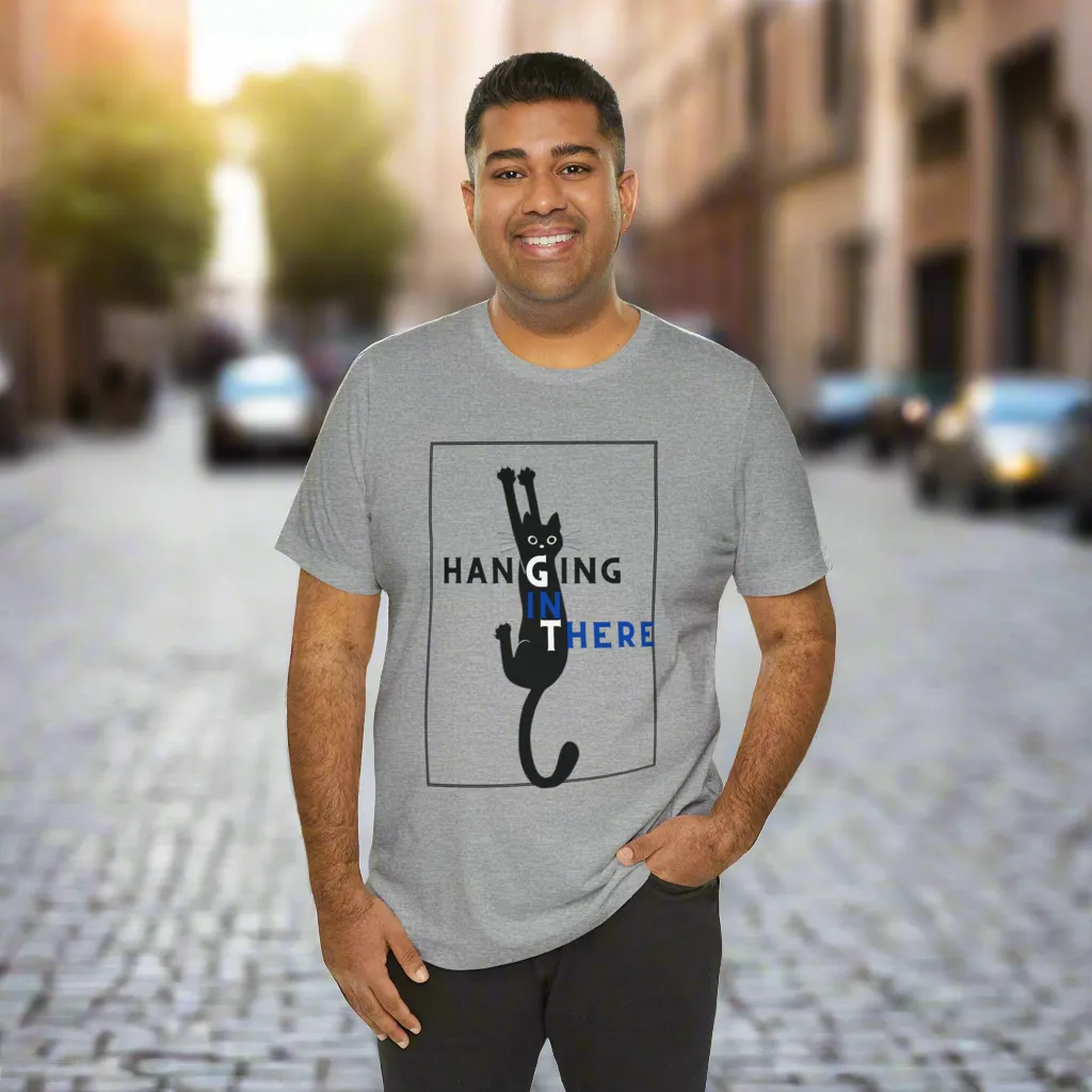 Hanging in there cat Tshirt, Cat Tshirt, Cat Mom, Cat Dad, Hanging Cat Shirt
