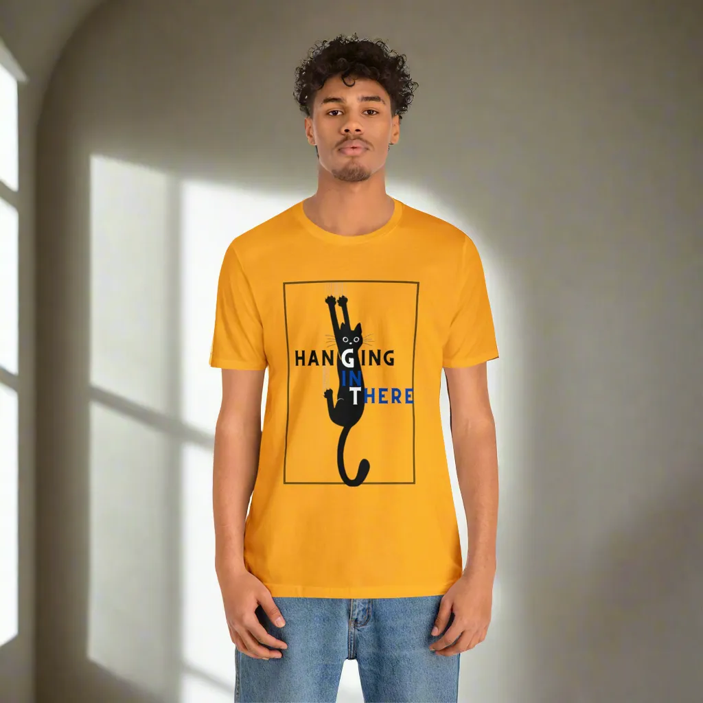 Hanging in there cat Tshirt, Cat Tshirt, Cat Mom, Cat Dad, Hanging Cat Shirt