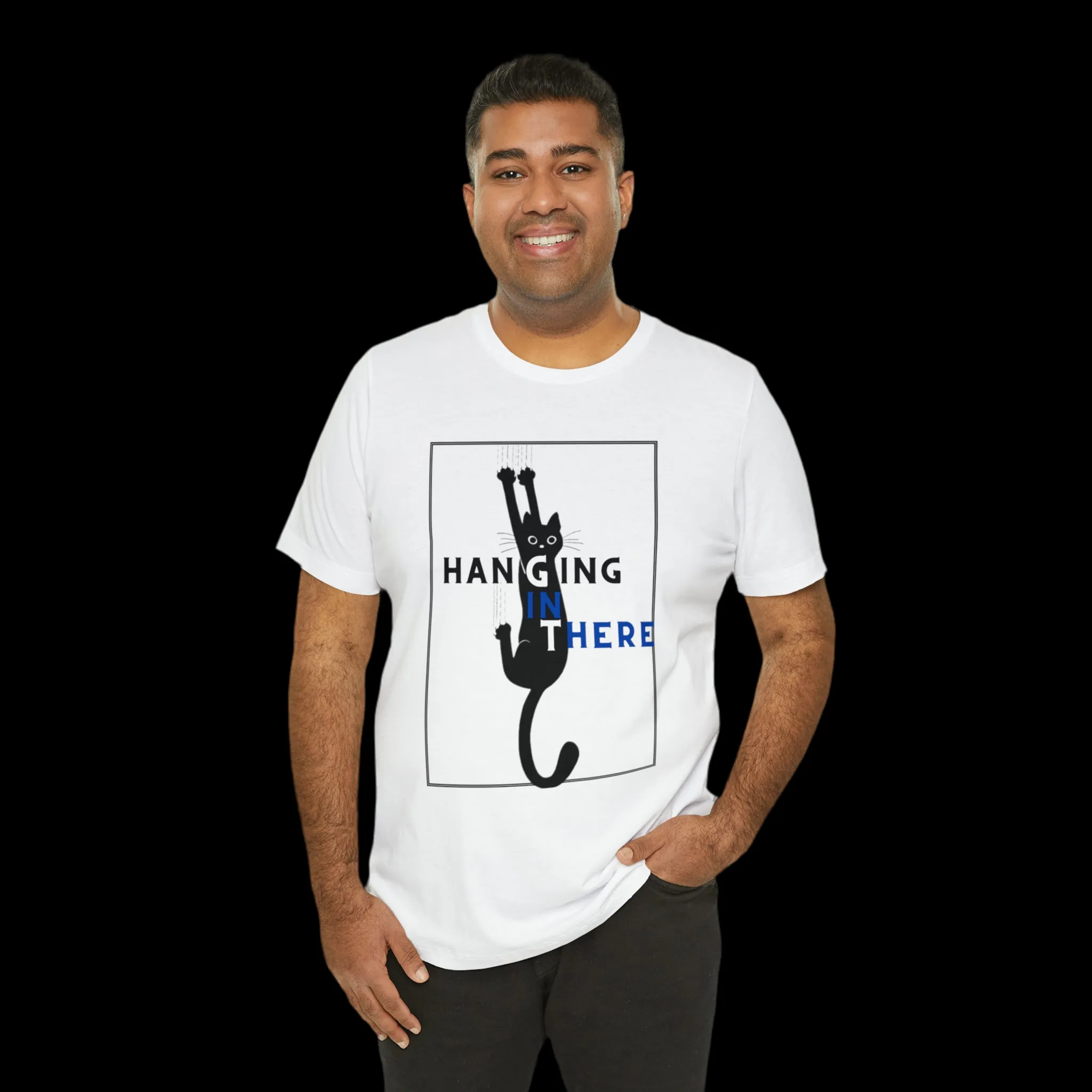 Hanging in there cat Tshirt, Cat Tshirt, Cat Mom, Cat Dad, Hanging Cat Shirt