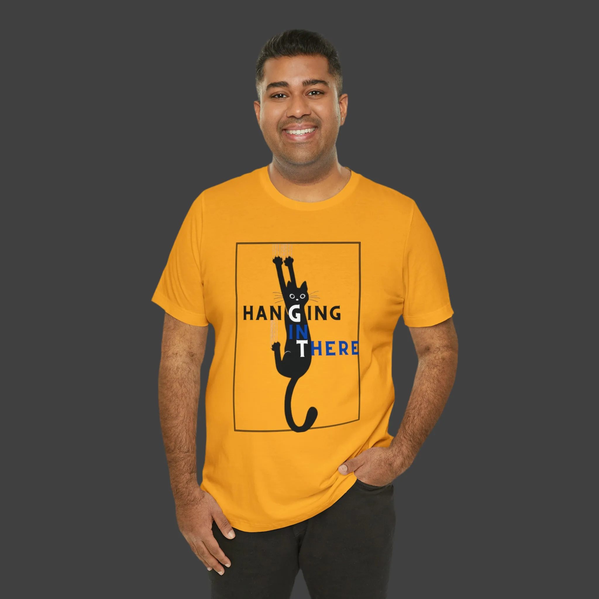 Hanging in there cat Tshirt, Cat Tshirt, Cat Mom, Cat Dad, Hanging Cat Shirt