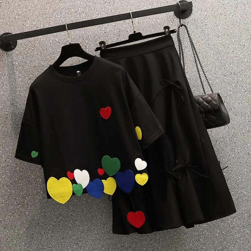 Harajuku Love Patchwork Tops Tee