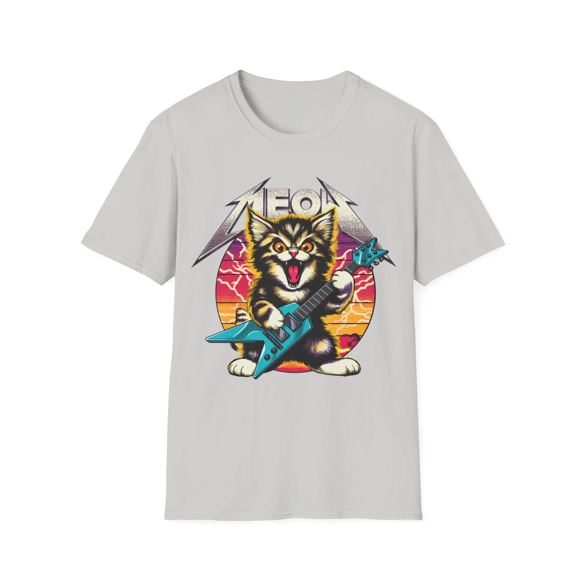 Hard Rock Kitty On Gildan Softstyle T-Shirt