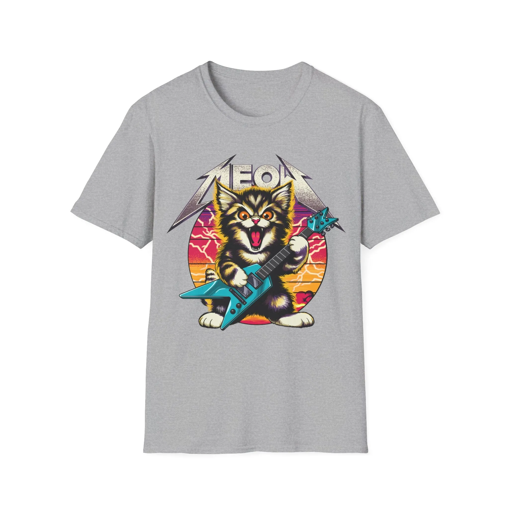 Hard Rock Kitty On Gildan Softstyle T-Shirt