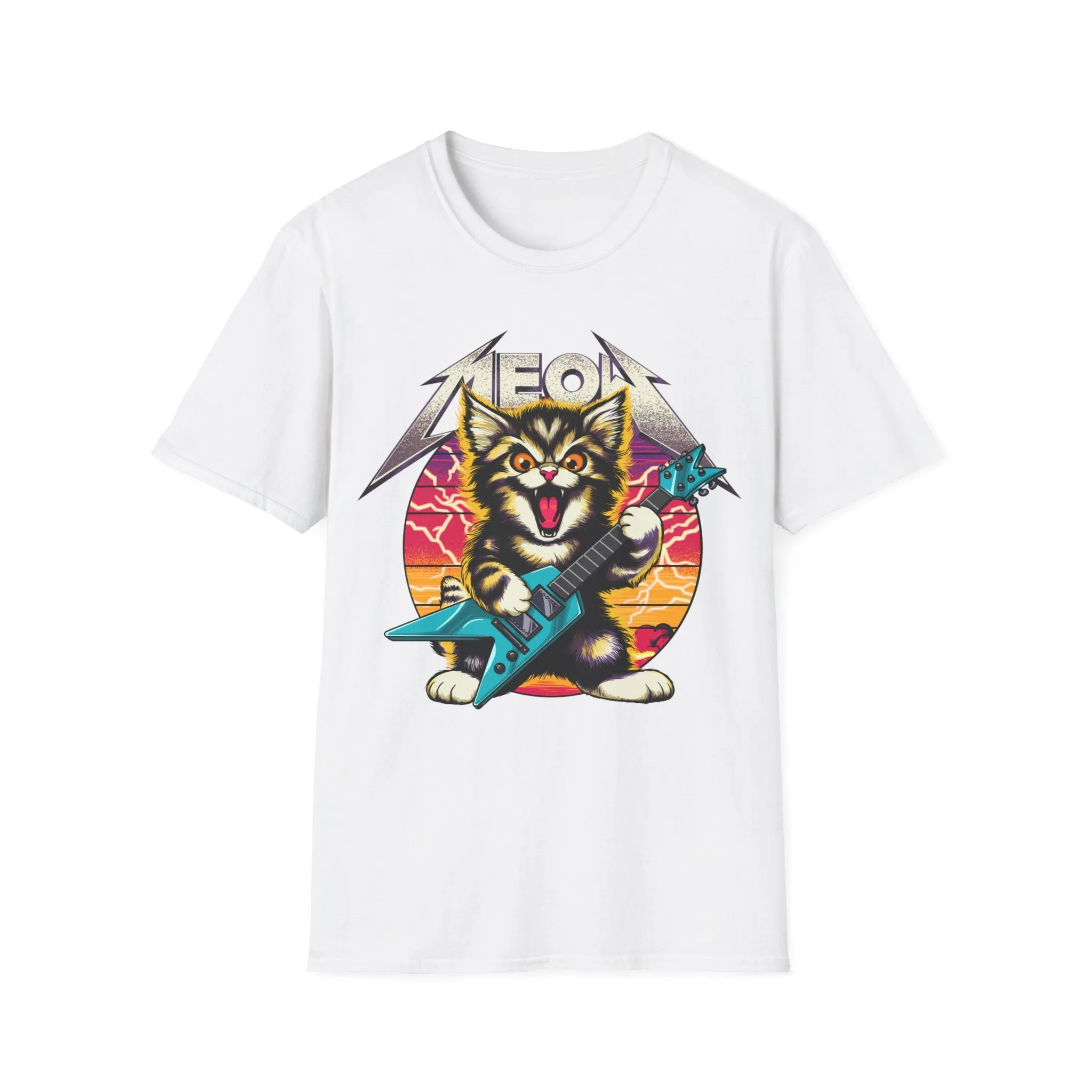 Hard Rock Kitty On Gildan Softstyle T-Shirt