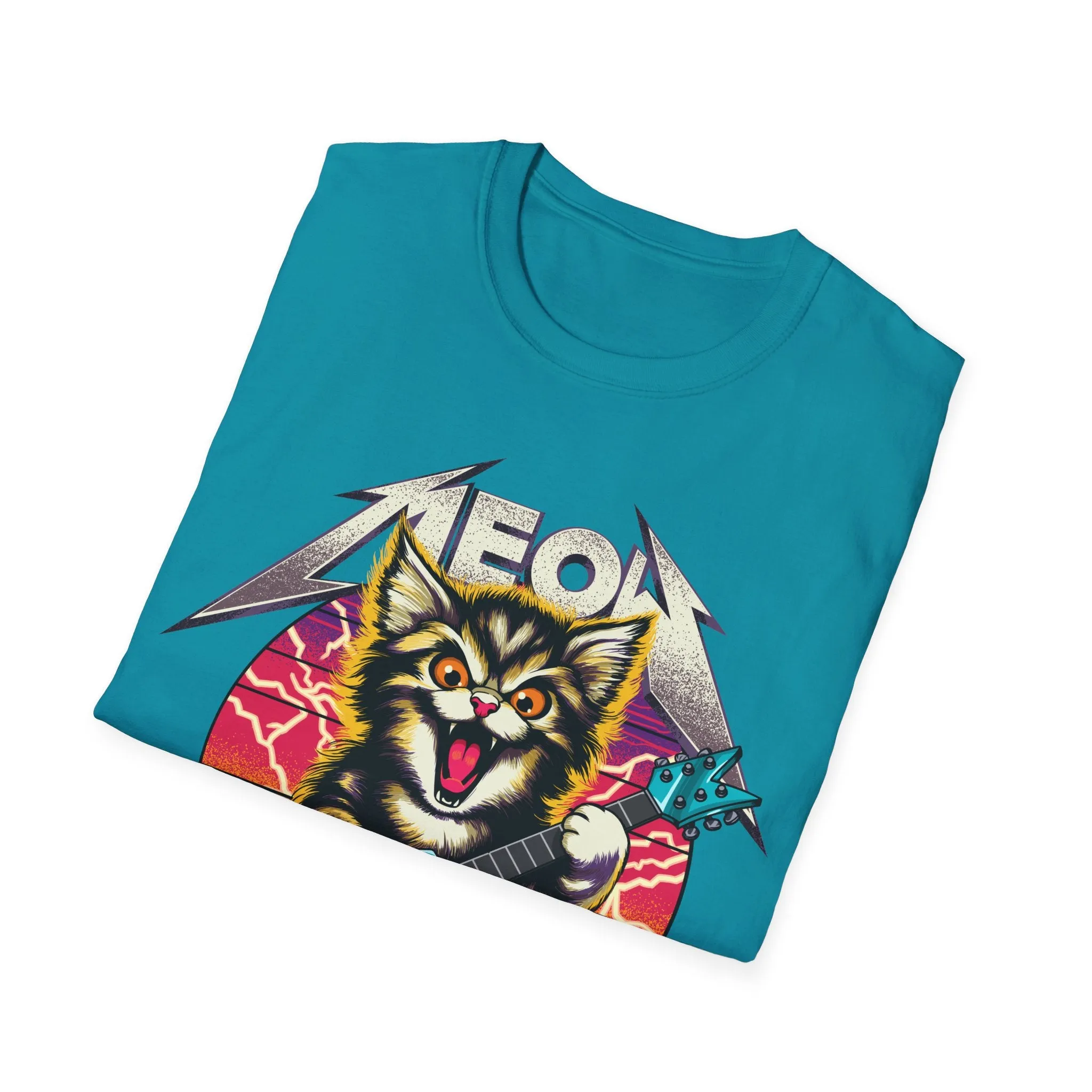 Hard Rock Kitty On Gildan Softstyle T-Shirt